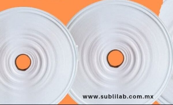 10 rollos de de cinta para sublimar marca sublilab 25mm preplanchado